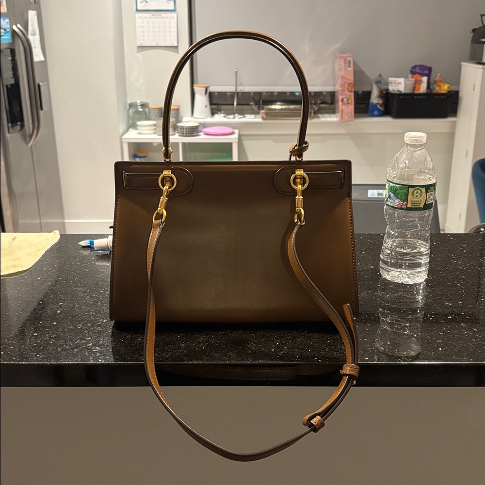 Tory Burch Lee Radziwill Leather Handbag - Picture 7 of 9